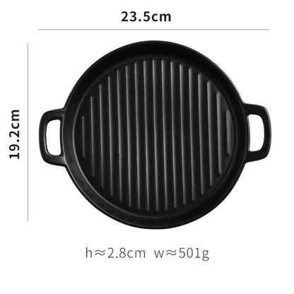 Binaural Ceramic Pizza Tray