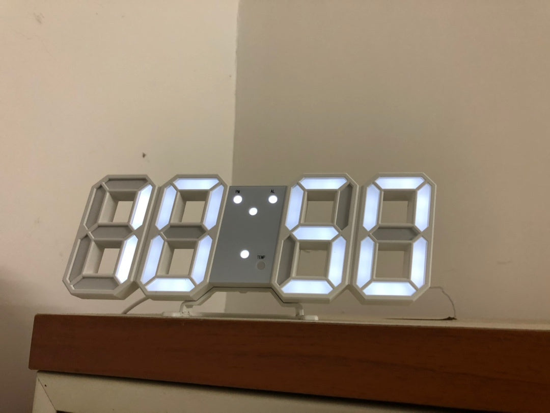 3D LED Digital Wall Clock