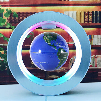 Round LED Floating Globe Magnetic Levitation World Map Light