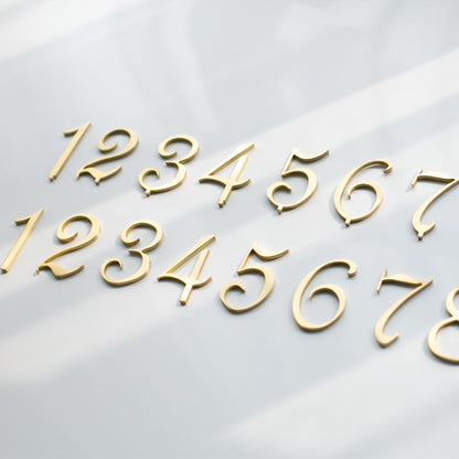 Retro Brass House Number Plate