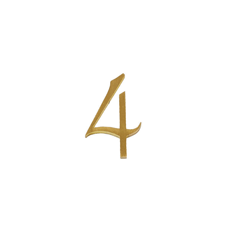 Retro Brass House Number Plate