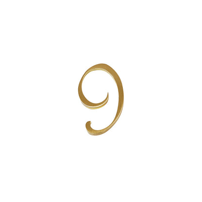 Retro Brass House Number Plate