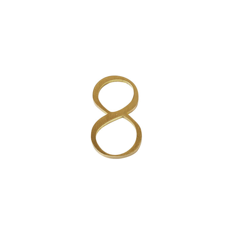 Retro Brass House Number Plate