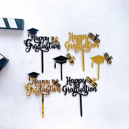 Graduation Cake Topper Acrylic Letter Flag