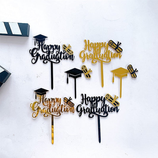 Graduation Cake Topper Acrylic Letter Flag