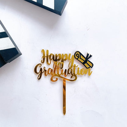 Graduation Cake Topper Acrylic Letter Flag