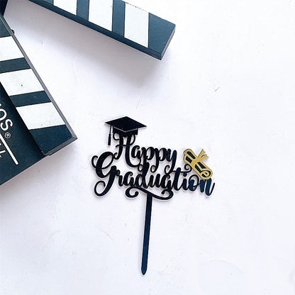 Graduation Cake Topper Acrylic Letter Flag