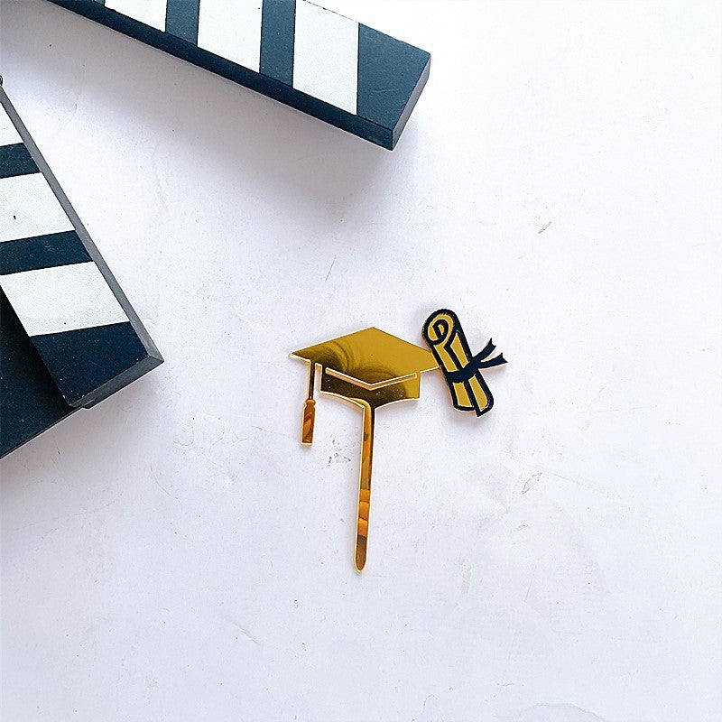 Graduation Cake Topper Acrylic Letter Flag