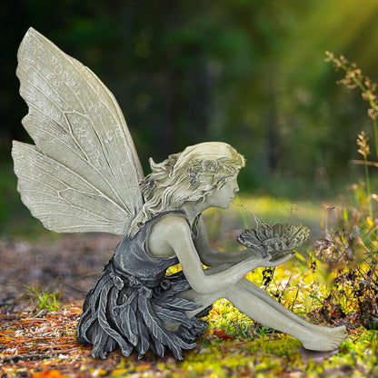 Fairy Sitting Garden Statue Resin Decor