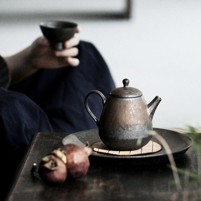 Ceramic High Mountain Tea Kettle Kung Fu Single Pot Set
