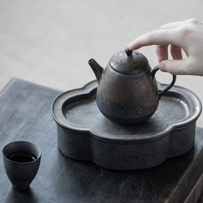 Ceramic High Mountain Tea Kettle Kung Fu Single Pot Set