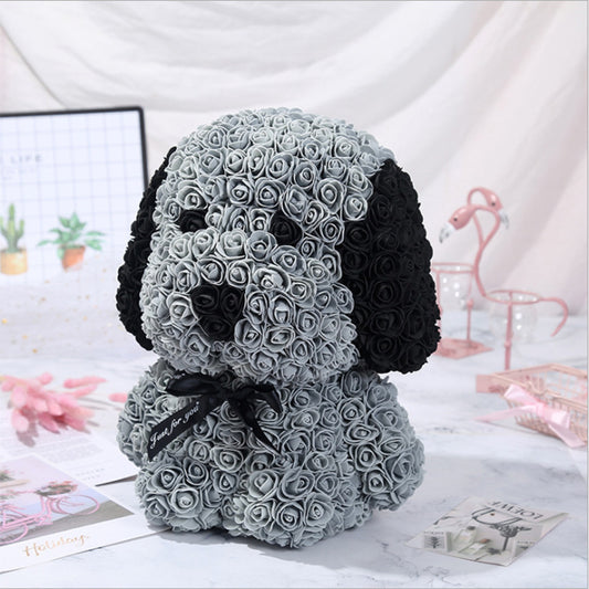 Valentine's Rose Pug Soap Flower Gift