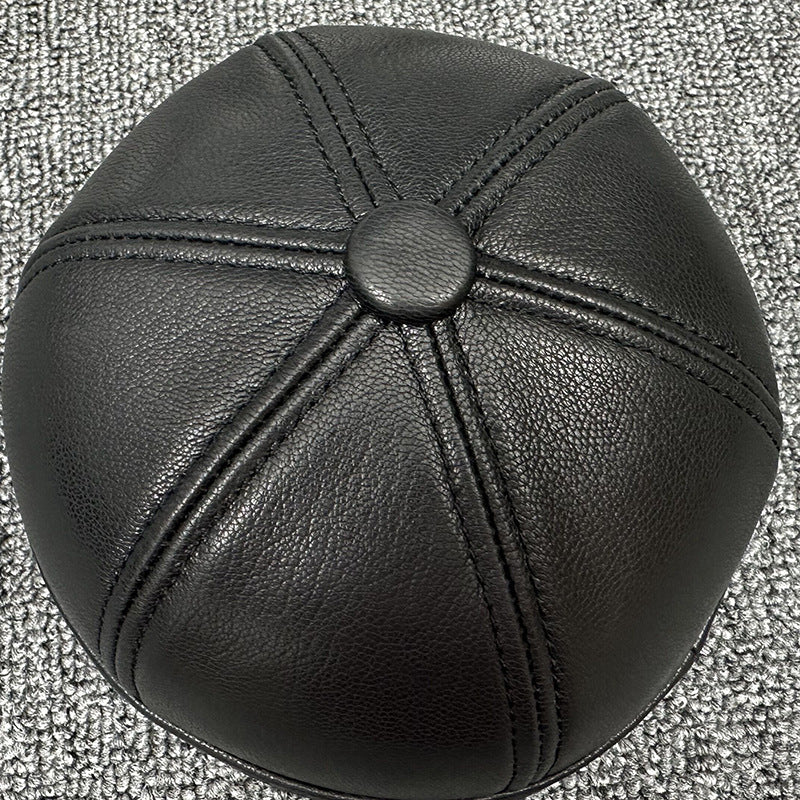 Outdoor Sheepskin Autumn Winter Leather Hat
