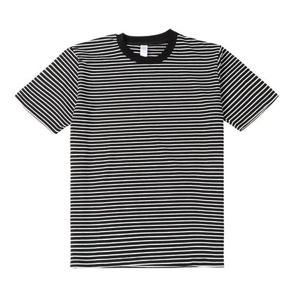 Striped Short Sleeve Men's Versatile Loose T-shirt