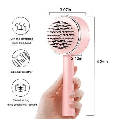 Self-Cleaning Anti-Static Massage Brush