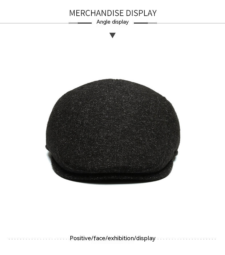 Outdoor Cycling Warm Short Brim Beret Ear Protection Hat