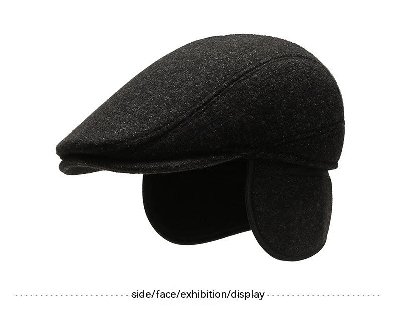 Outdoor Cycling Warm Short Brim Beret Ear Protection Hat