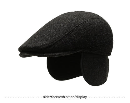 Outdoor Cycling Warm Short Brim Beret Ear Protection Hat