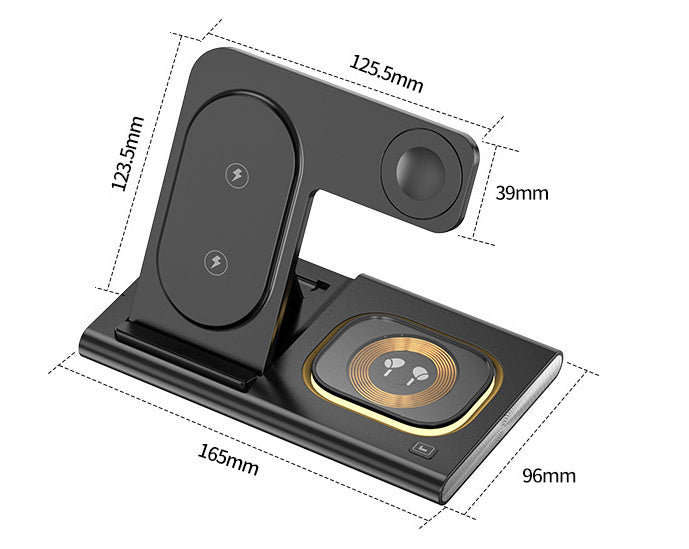 3 In 1 15W Wireless Charger Magnetic Night Light Stand