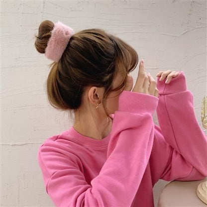Autumn/Winter Rabbit Fur Plush Head Rope