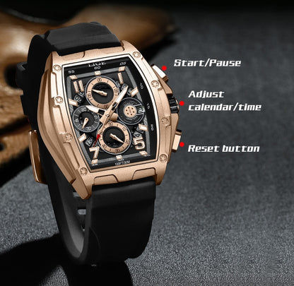 Multi-Sport Waterproof Curved Mirror Watch