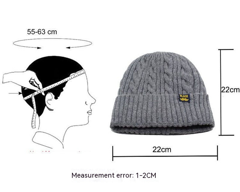 European American Knitted Men's Autumn Winter Hat