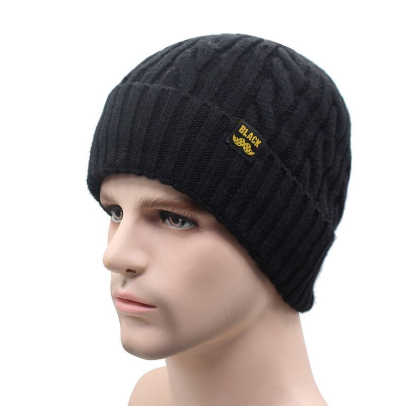 European American Knitted Men's Autumn Winter Hat