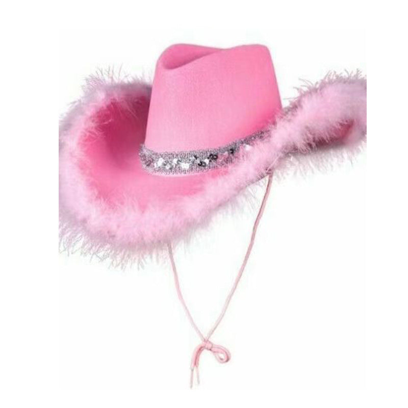 Amazon White Silver Edge West Cowboy Hat