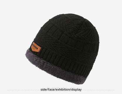Men's Winter Scarf Gloves Hat Three-piece Set