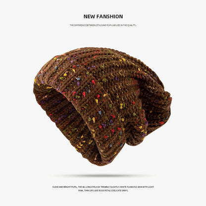 Women's Mixed Color Thermal Knitting Sleeve Cap