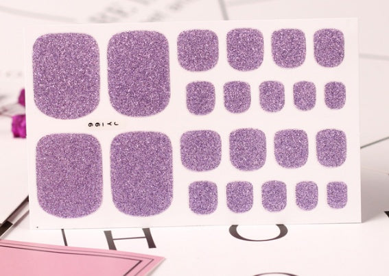 Green Onion Powder Nail Stickers (22 Solid Color)