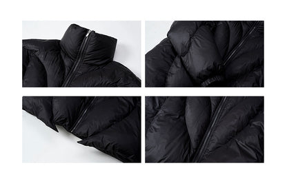 Black Stand-up Collar Profile Winter Thick Coat Tide