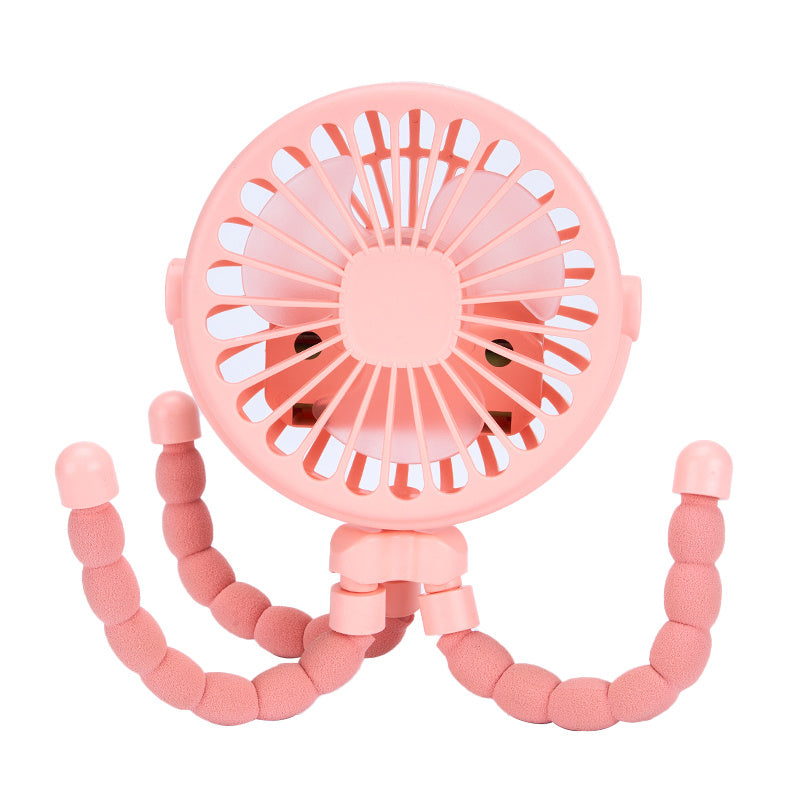 Mini Stroller Fan Portable USB Octopus