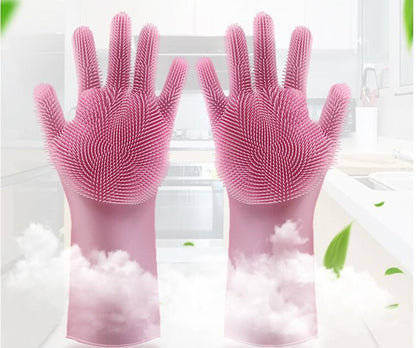 Silicone Heat-Resistant Scrubbing Gloves