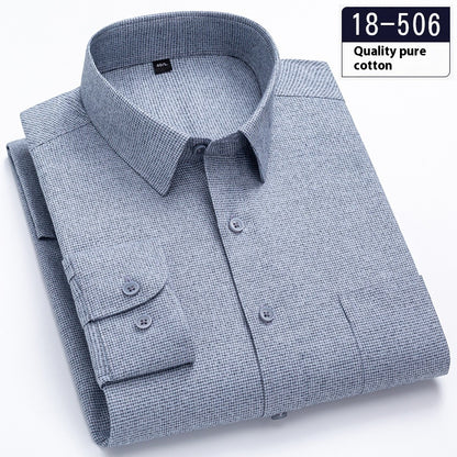 Men's Long Sleeve Solid Color Pocket Shirt