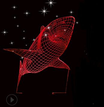 LED 3D Owl Touch Table Lamp Colorful