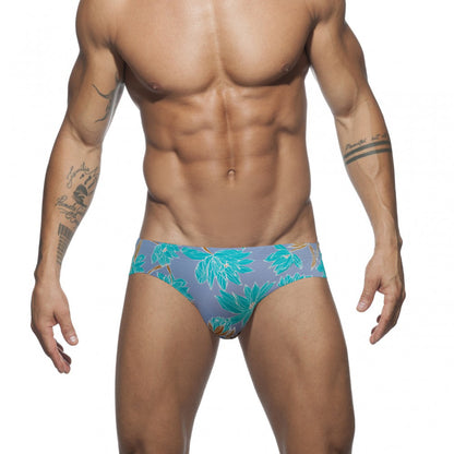 Men's Printed Low-waisted Swimming Trunks
