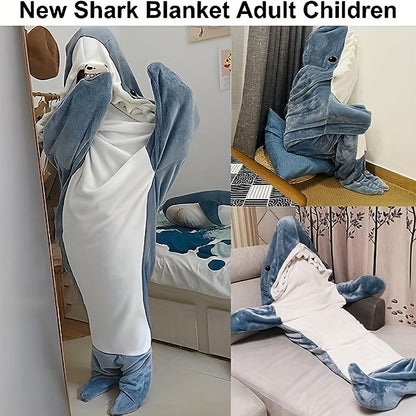 Shark Onesie Blanket Hoodie Flannel Sleeping Bag