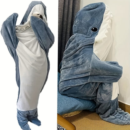 Shark Onesie Blanket Hoodie Flannel Sleeping Bag