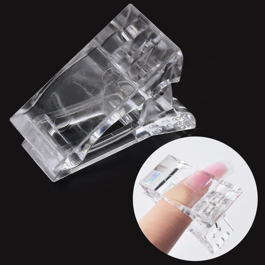 Transparent Poly Gel Nail Extension Clips - 5 or 10 pcs