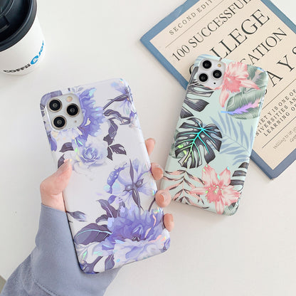 Laser Flowers Mobile Phone Silicone Soft Case