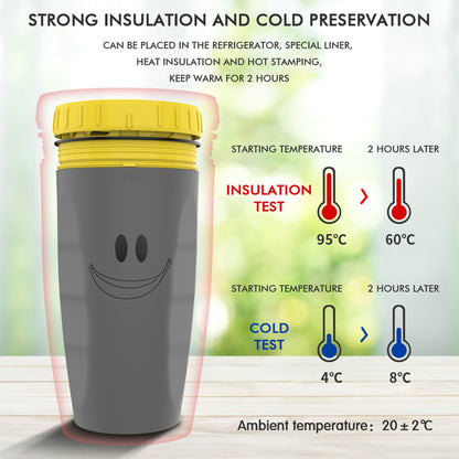 No Cover Twist Travel Cup with Straw and Double Insulation