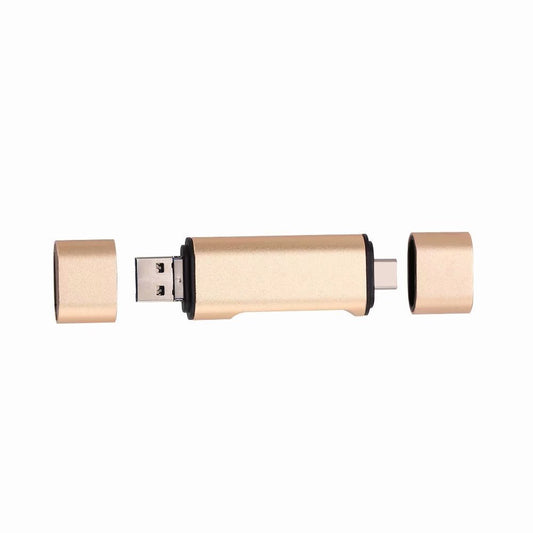 Compact Micro Type-C Triad USB Card Reader
