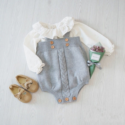 Knitted baby onesies