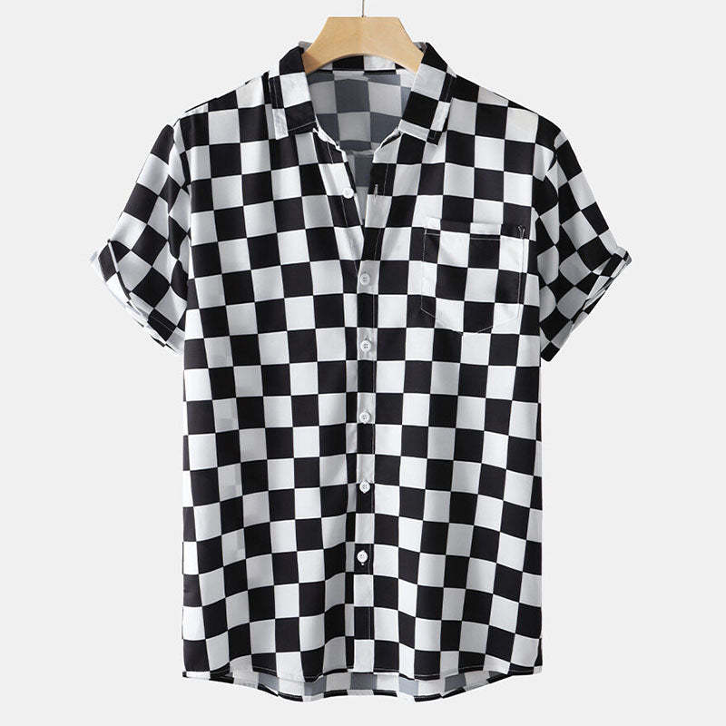 New Hawaiian 3D Printed Short Sleeve Shirt Men's Top