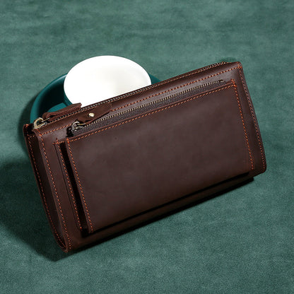 Leather Hand-held Mobile Phone Wallet