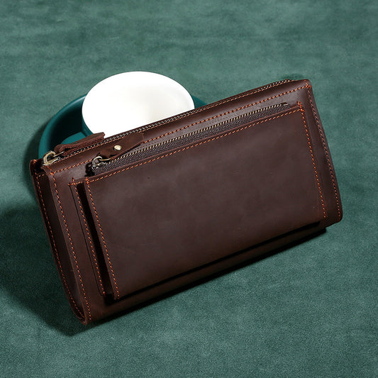 Leather Hand-held Mobile Phone Wallet