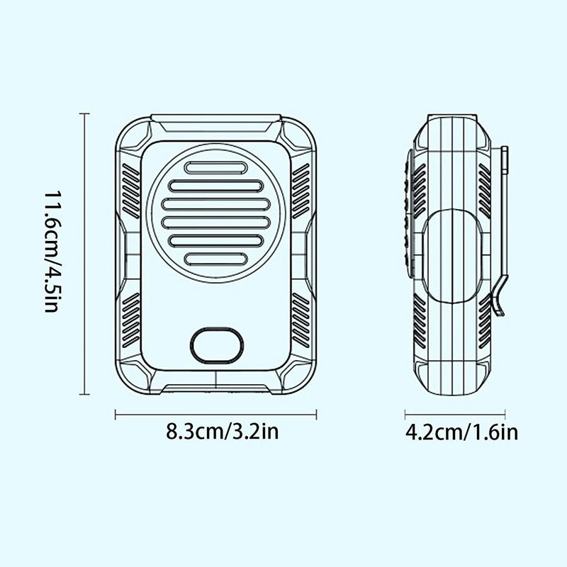Leafless Waist Fan Portable High Wind USB