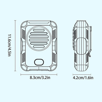 Leafless Waist Fan Portable High Wind USB