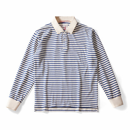 Men's Cotton Striped Long-sleeved Lapel T-shirt